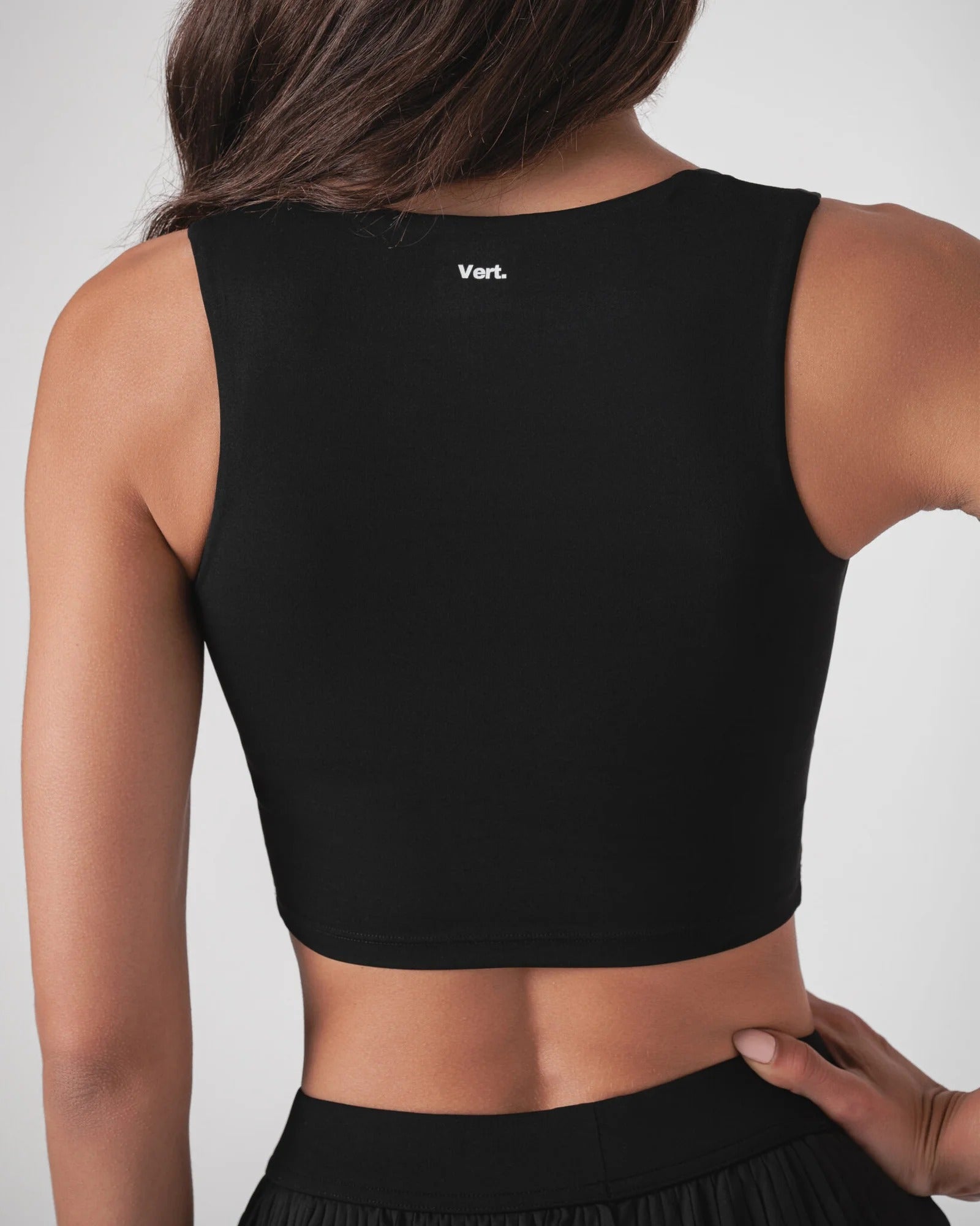 Ensemble Serena Tennis & Padel – Marron – Brassière crop top rembourrée + Jupe