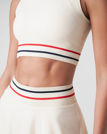 Ensemble Aryna Rétro Tennis &amp; Padel – Vert royal – Brassière Rembourrée + Jupe