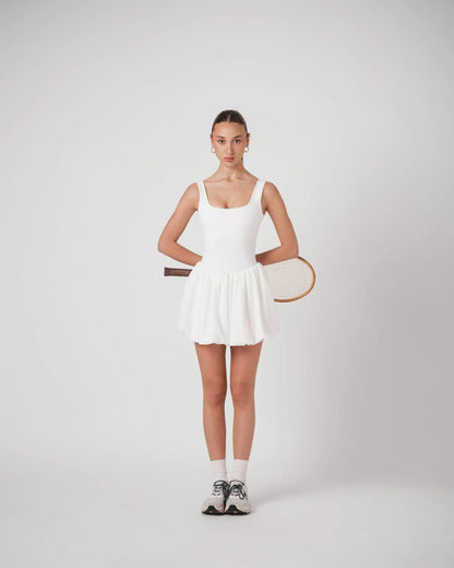 Robe Sofia avec short intégré – Blanc